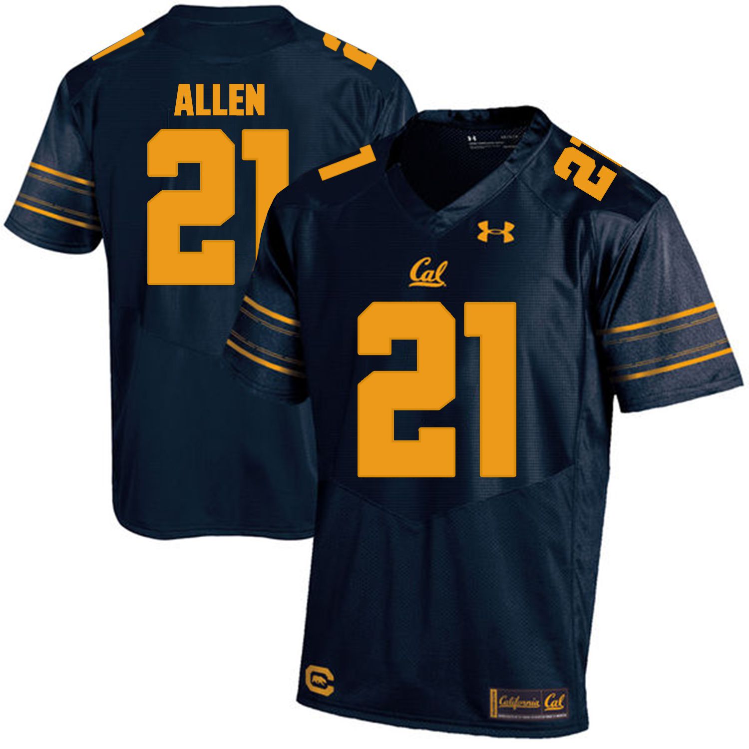 Men California Golden Bears #21 Keenan Allen Dark blue Customized NCAA Jerseys1->customized ncaa jersey->Custom Jersey